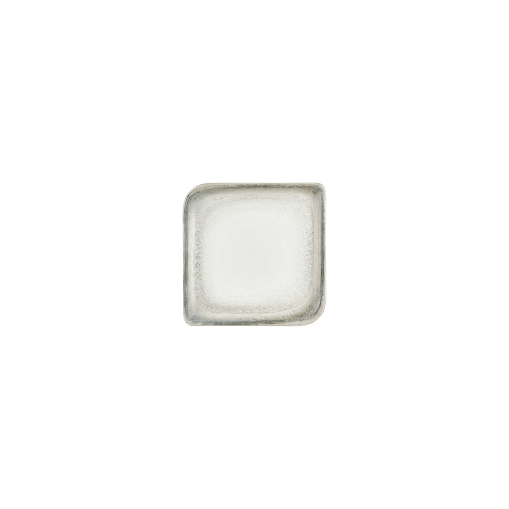 Ephyra 6" x 6" Square Gray Vitrified Plate