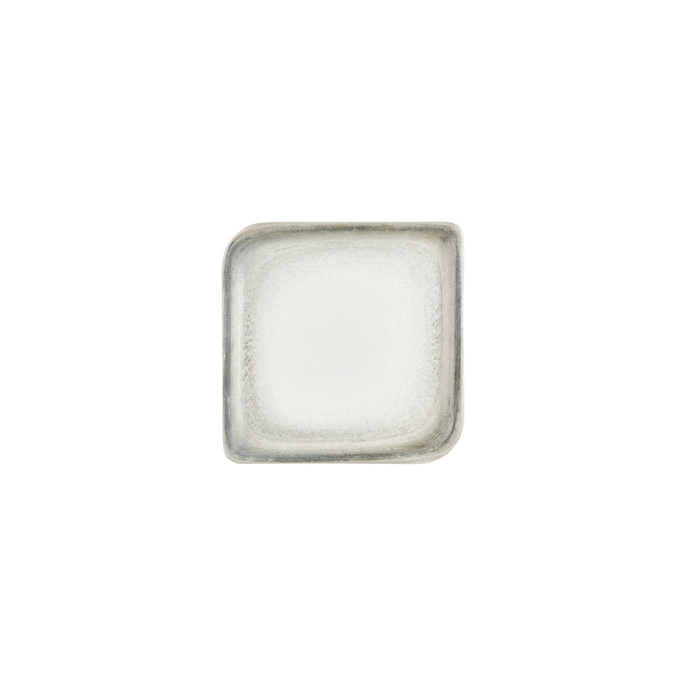 Ephyra 7.5" x 7.5" Square Gray Vitrified Plate