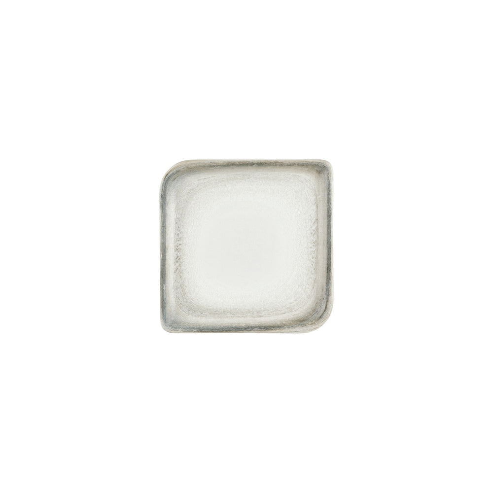 Ephyra 7.5" x 7.5" Square Gray Vitrified Plate