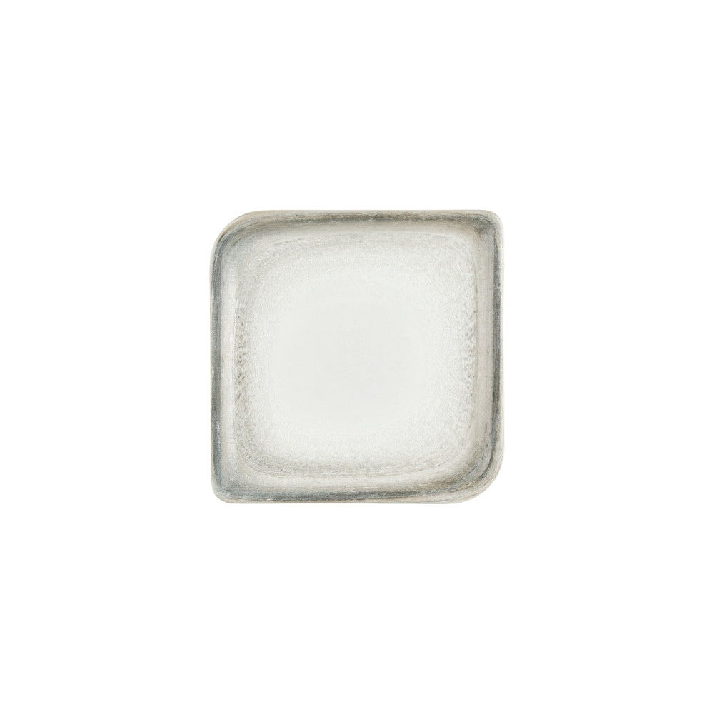 Ephyra 8.75" x 8.75" Square Gray Vitrified Plate