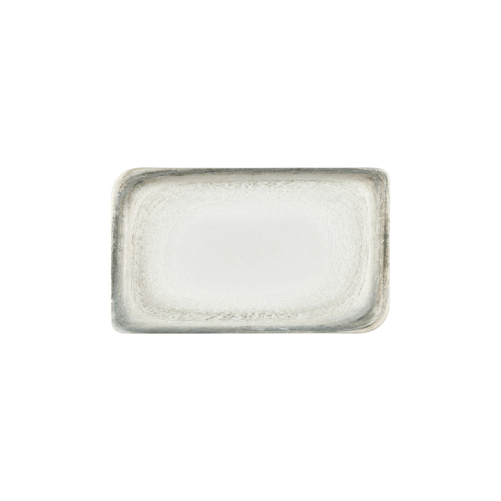 Ephyra 11.75" x 7" x h:0" Rectangular Gray Vitrified Platter