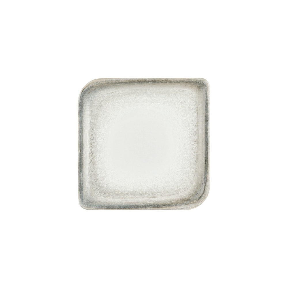 Ephyra 9.75" x 9.75" Square Gray Vitrified Plate