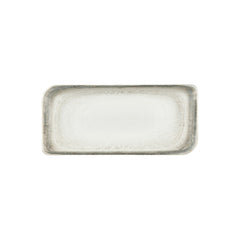 Ephyra 13.75" x 6.25" x h:0" Rectangular Gray Vitrified Platter