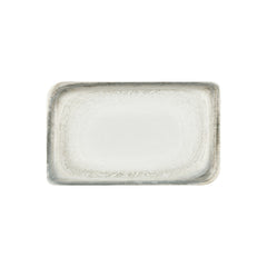 Ephyra 13.75" x 8.25" x h:0" Rectangular Gray Vitrified Platter