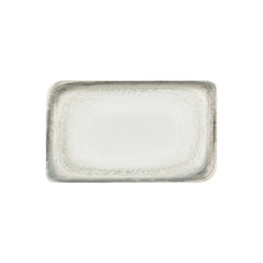 Ephyra 13.75" x 8.25" x h:0" Rectangular Gray Vitrified Platter
