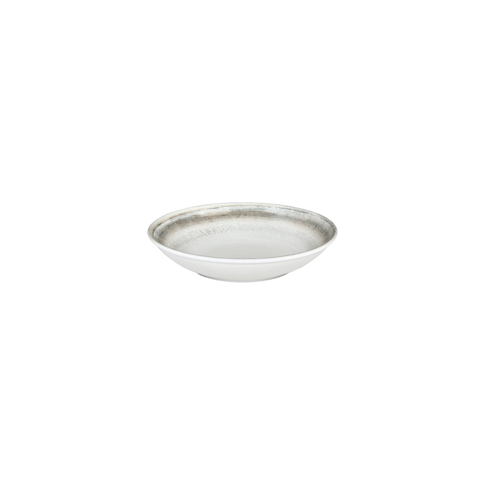 Ephyra dia.8.25" h:0" 27 oz. Round Gray Vitrified Deep Plate
