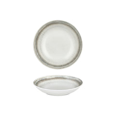 Ephyra dia.9" h:0" 34 oz. Round Gray Vitrified Deep Plate