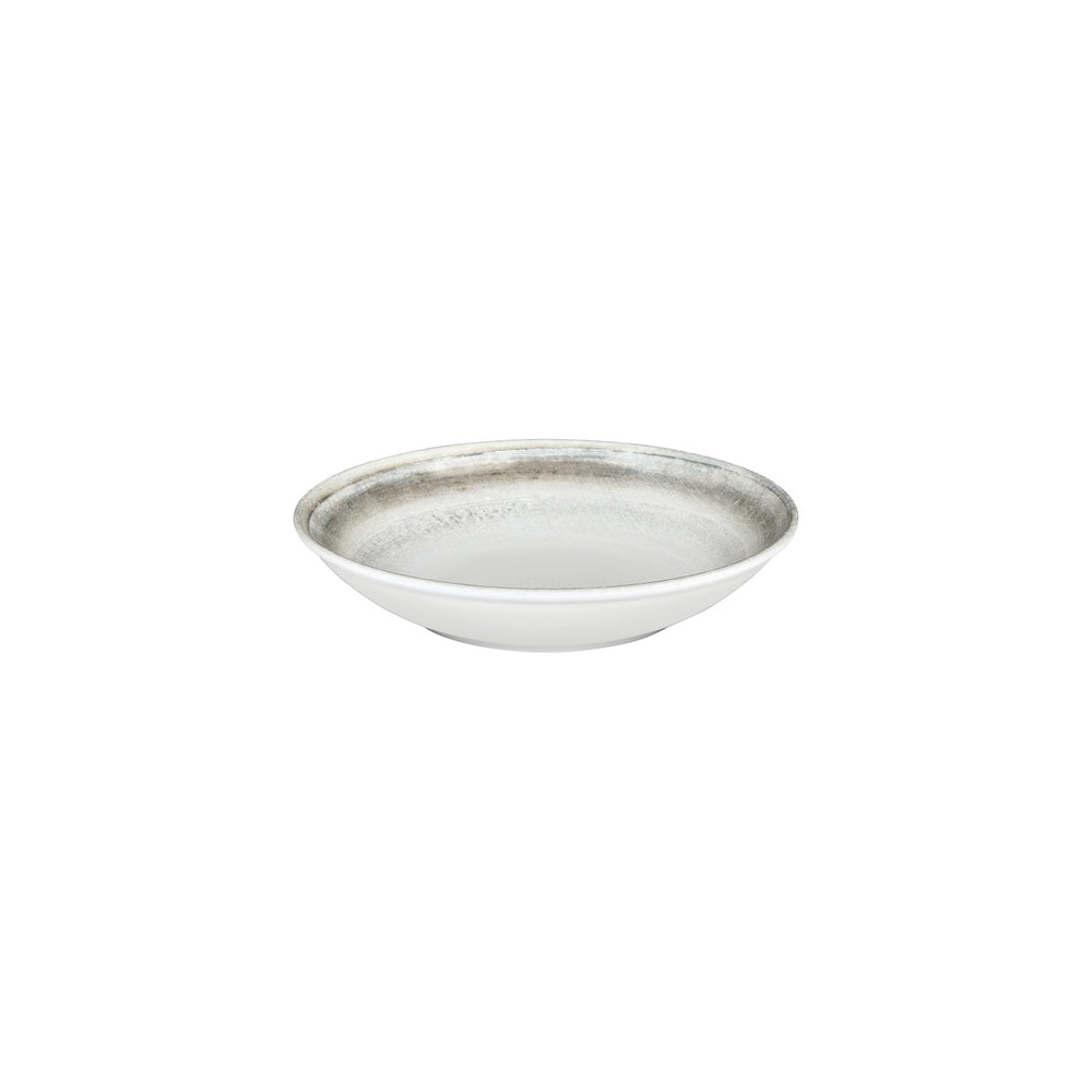Ephyra dia.9.75" h:0" 44 oz. Round Gray Vitrified Deep Plate