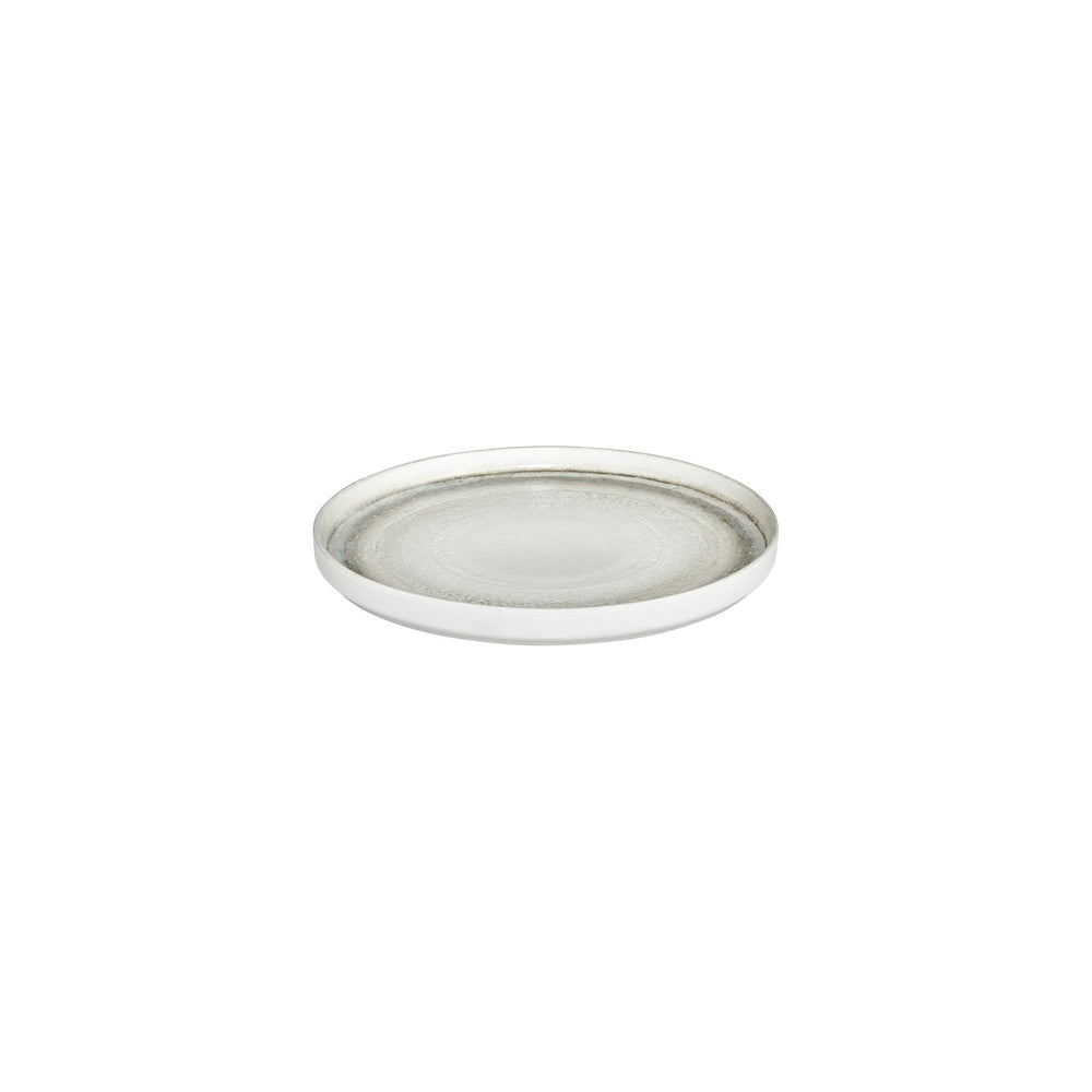Ephyra dia.9" Round Gray Vitrified Plate