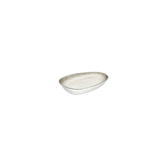 Ephyra 6.25" x 4" x h:1.25" Organic Gray Vitrified Platter