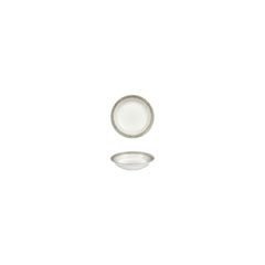Ephyra dia.3.5" h:0" 2 oz. Round Gray Vitrified Deep Plate