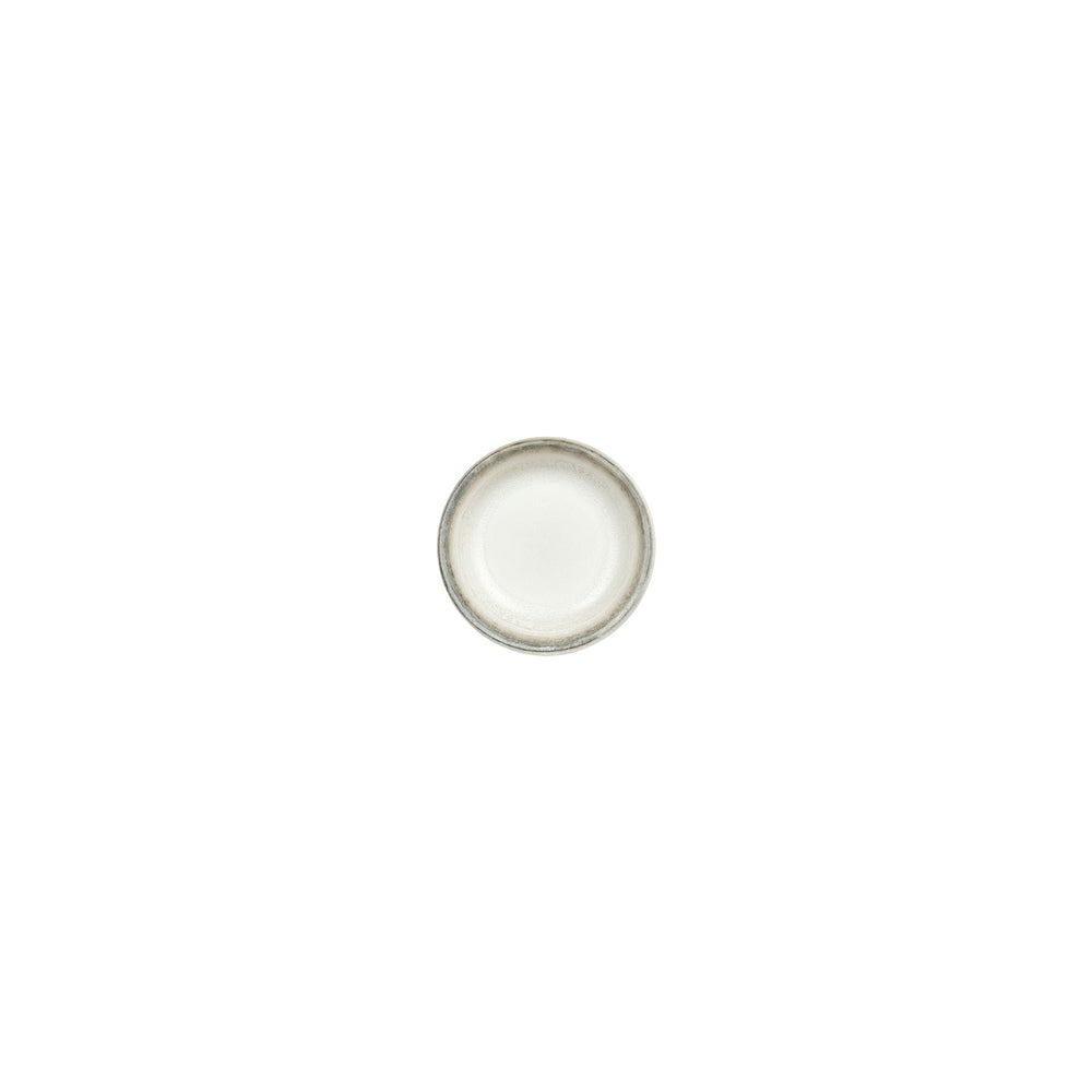 Ephyra dia.4.25" h:0" 3 oz. Round Gray Vitrified Deep Plate