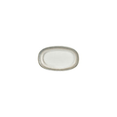 Ephyra 7.5" x 4.25" x h:0" Oval Gray Vitrified Platter
