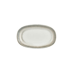 Ephyra 11.5" x 7" x h:0" Oval Gray Vitrified Platter