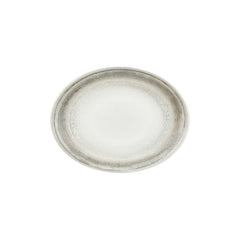 Ephyra 12.25" x 9.5" x h:1" Oval Gray Vitrified Platter