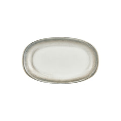 Ephyra 13.5" x 8" x h:0" Oval Gray Vitrified Platter