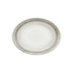 Ephyra 14.25" x 11" x h:0.5" Oval Gray Vitrified Platter