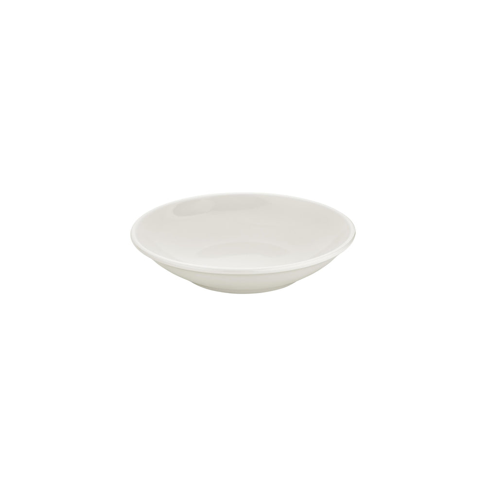 Gourmet dia.9.75" h:0" 44 oz. Round Warm White Vitrified Deep Plate