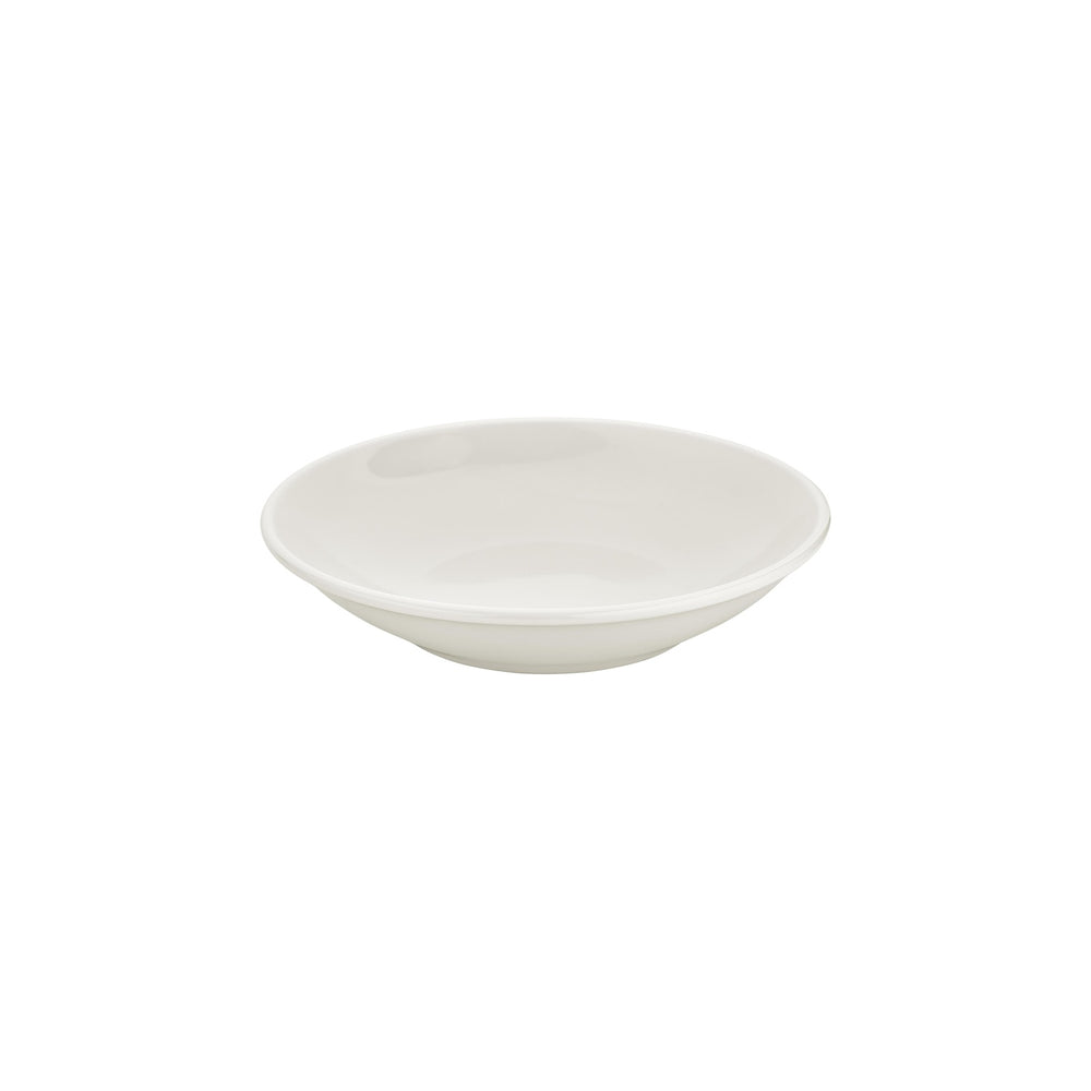 Gourmet dia.11" h:0" 57 oz. Round Warm White Vitrified Deep Plate