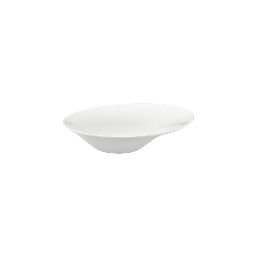 Gourmet 10.75" x 10.75" x h:0" 17 oz. Organic Warm White Vitrified Deep Plate
