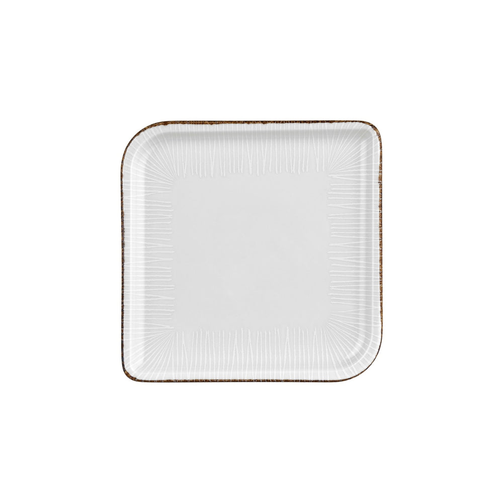 Grace 11" x 11" Square Brown Vitrified Plate