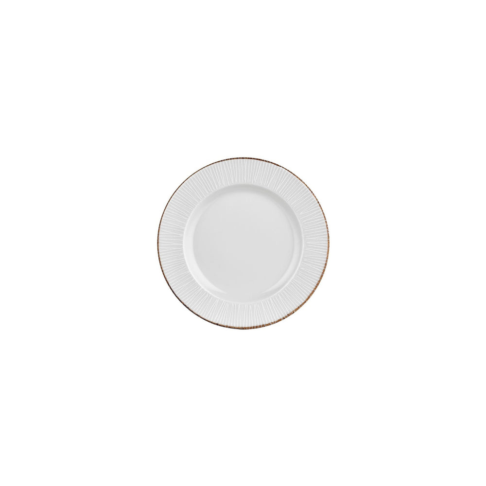 Grace dia.7.5" Round Brown Vitrified Plate