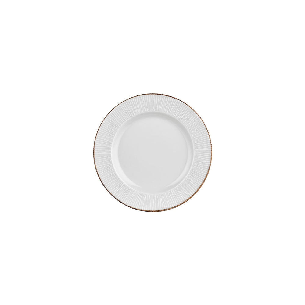 Grace dia.8.25" Round Brown Vitrified Plate