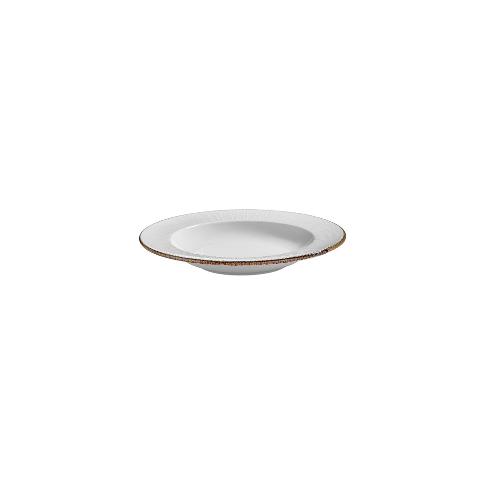 Grace dia.9" h:0" 10 oz. Round Brown Vitrified Deep Plate