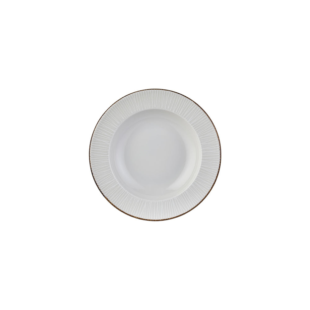 Grace dia.9" h:0" 10 oz. Round Brown Vitrified Deep Plate