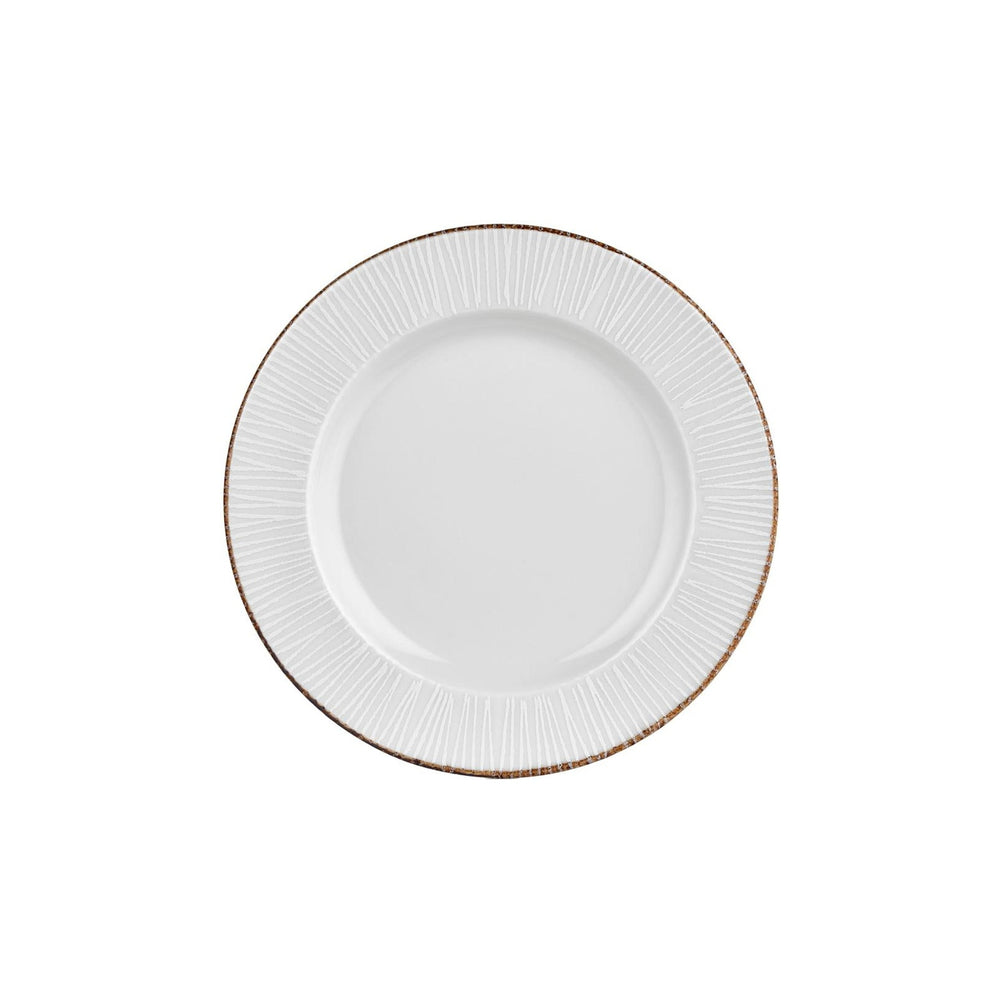 Grace dia.11.75" Round Brown Vitrified Plate
