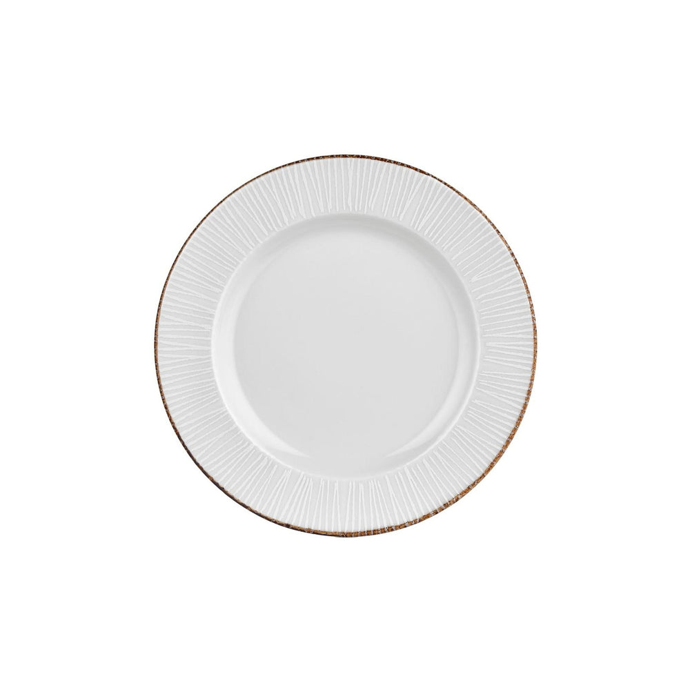 Grace dia.11.75" Round Brown Vitrified Plate