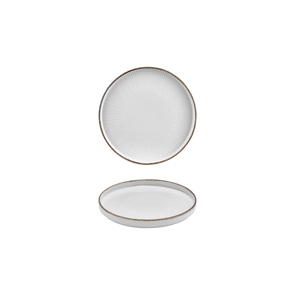 Grace dia.6.25" Round Brown Vitrified Plate