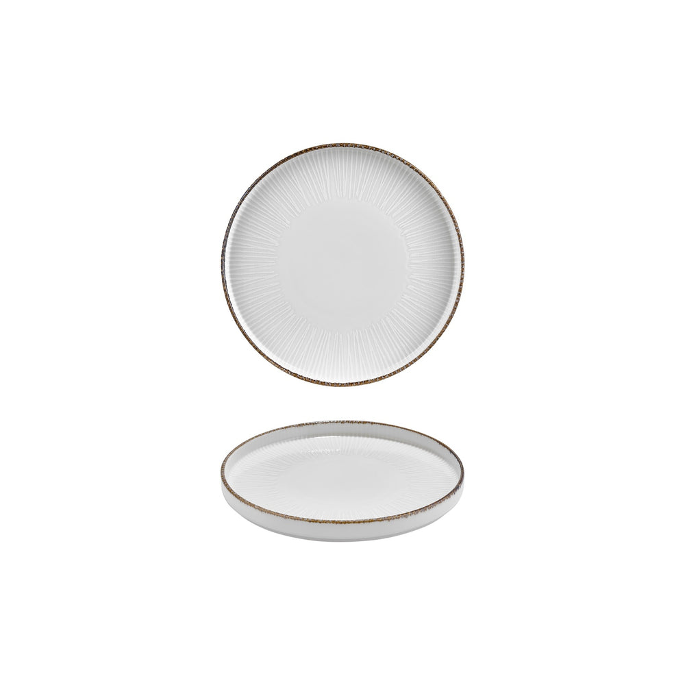 Grace dia.7.5" Round Brown Vitrified Plate
