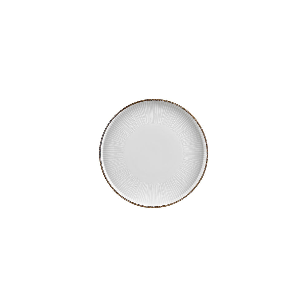 Grace dia.7.5" Round Brown Vitrified Plate