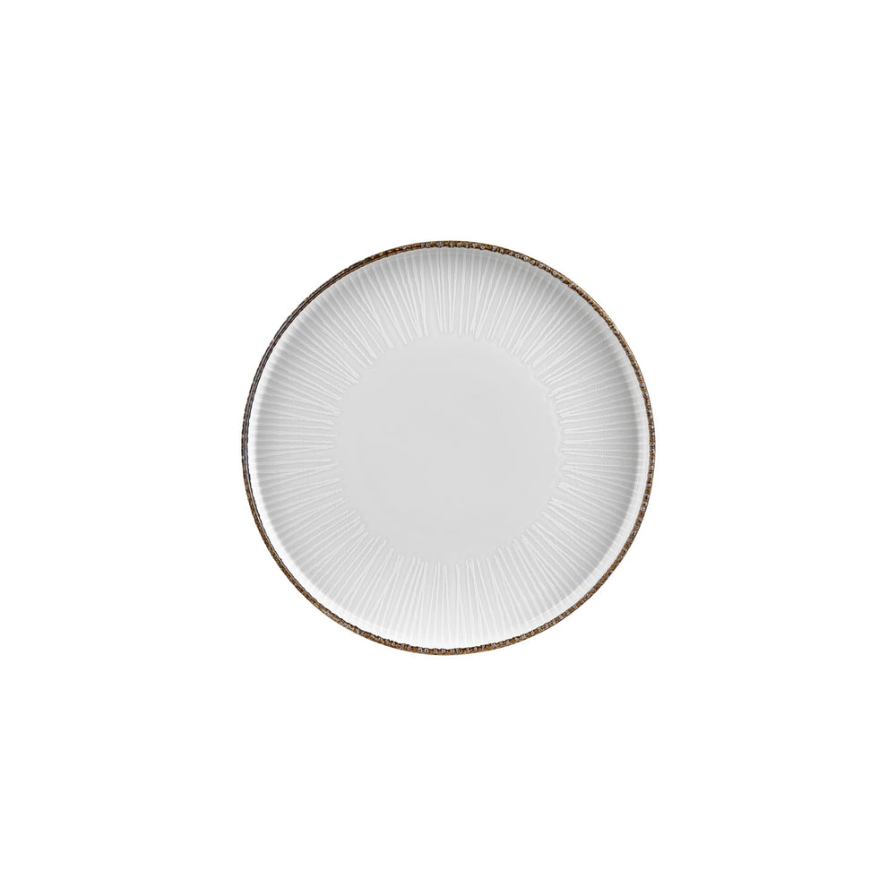 Grace dia.9.75" Round Brown Vitrified Plate