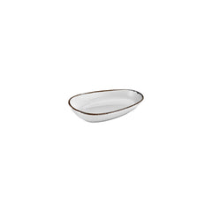 Grace 7.5" x 4.75" x h:0" Organic Brown Vitrified Platter