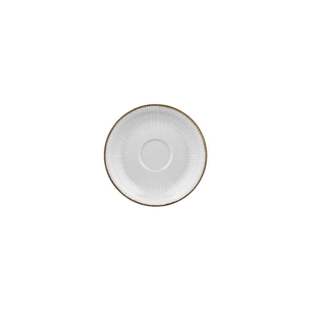 Grace dia.6.25" Round Brown Vitrified Saucer