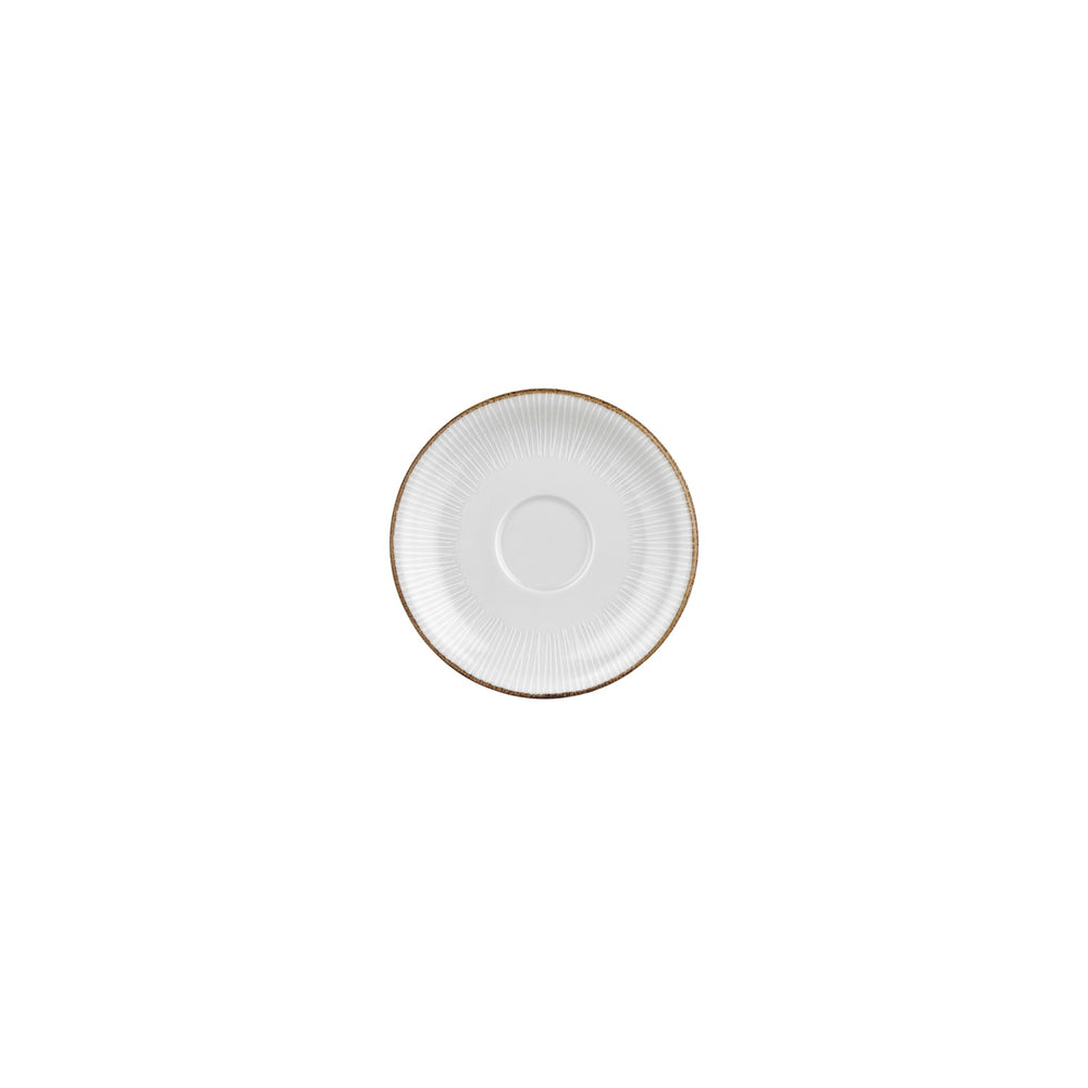 Grace dia.4.75" Round Brown Vitrified Saucer