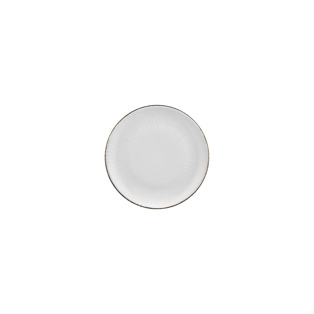 Grace dia.6.75" Round Brown Vitrified Plate