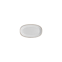Grace 7.5" x 4.25" x h:0" Oval Brown Vitrified Platter