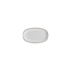 Grace 7.5" x 4.25" x h:0" Oval Brown Vitrified Platter
