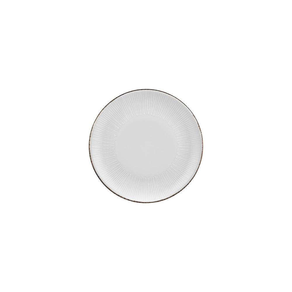 Grace dia.8.25" Round Brown Vitrified Plate