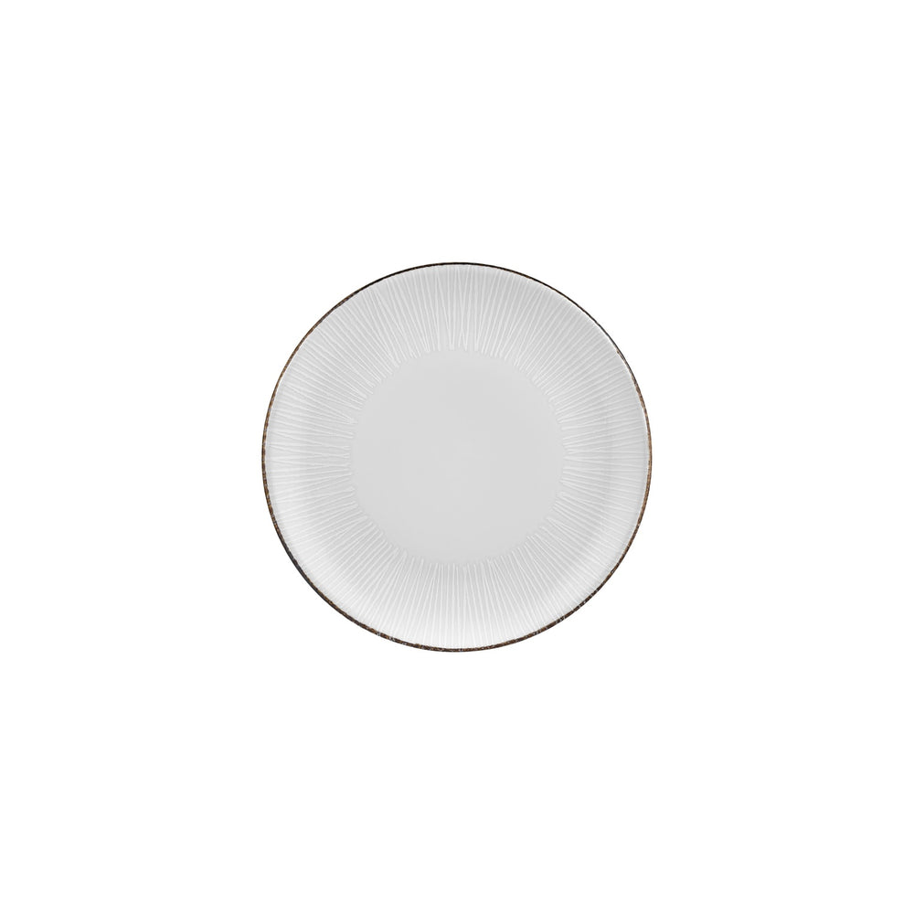 Grace dia.9" Round Brown Vitrified Plate