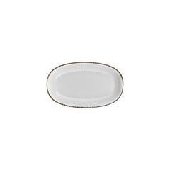 Grace 9.5" x 5.75" x h:0" Oval Brown Vitrified Platter