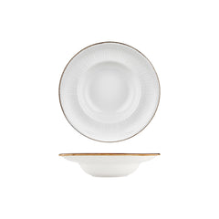 Grace dia.9.75" h:0" 14 oz. Round Brown Vitrified Deep Plate