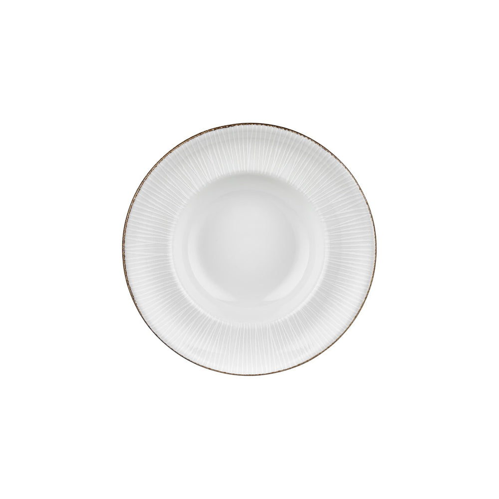 Grace dia.10.75" h:0" 17 oz. Round Brown Vitrified Deep Plate