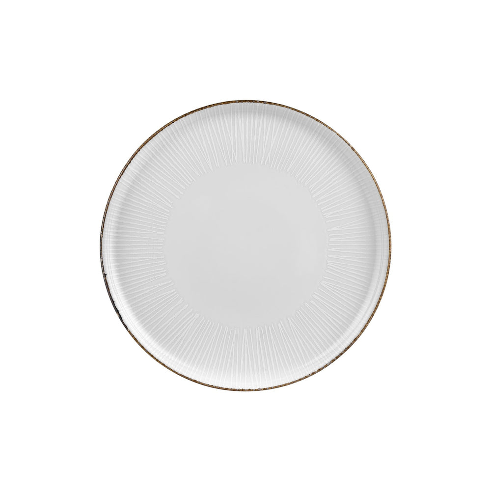 Grace dia.12.5" x 12.5" Round Brown Vitrified Pizza Plate