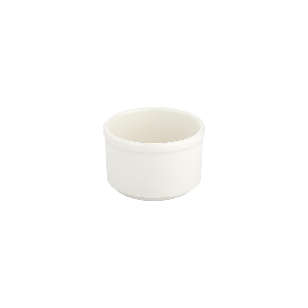 Banquet dia.3.25" h:0" Round Warm White Vitrified Oven Dish