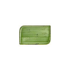 Breeze 9.5" x 6" Rectangular Green Vitrified Plate