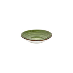 Breeze dia.9" h:1.75" 34 oz. Round Green Vitrified Deep Plate